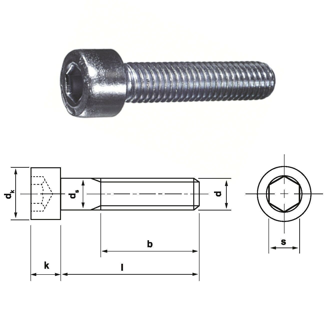 Винт DIN 912  4 х 16 кл.пр. 8,8
